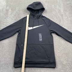 Nike Mens Therma-FIT Pullover Swoosh Hoodie Black White CU6238-010 Small