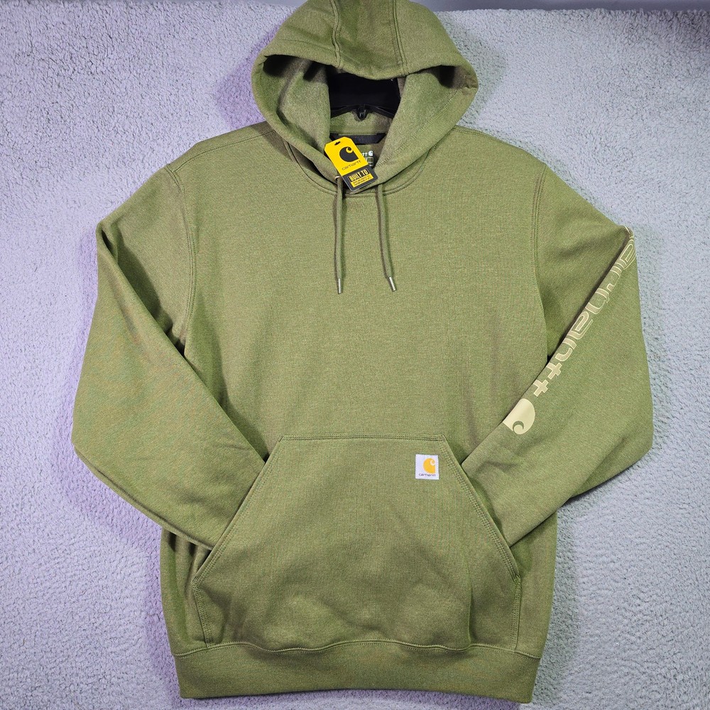 Carhartt Sweater Large Mens Green Midweight Hoodie Outdoor Fleece NWT