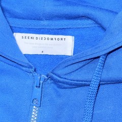 Seek Discomfort Yes Theory Lightning Bolt Classic Blue Pullover Hoodie Mens S