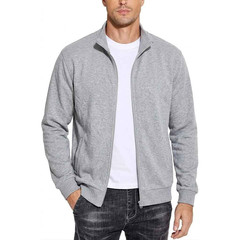Men Zipper Sweatshirts Autumn Gym Hoodie Coats Long Sleeve Shirt Tee Top Jackets