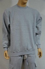 1 NEW PRO CLUB HEAVY WEIGHT FLEECE CREW NECK SWEATSHIRT HEATHER GRAY S-7XL 1PC
