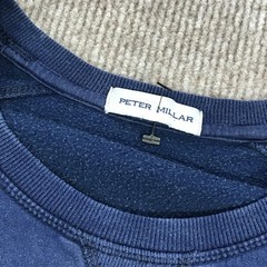 Peter Millar Sweatshirt Mens Large Blue Fleece Crewneck Pullover Stretch Logo