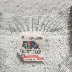 Vintage Colors Of Benetton Sweatshirt Mens Medium Gray Crew 90s US Made Read
