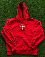Supreme Cross Box Logo Hoodie Red FW20 Size XL Made in Canada Box Logo