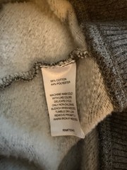 Mark Law Men’s Gray Cotton Blend Fleece Shawl Collar Button Pullover L