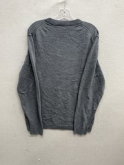 Buck Mason Sweatshirt Mens XL Blue Waffle Knit Crewneck Sweater 100% Cotton