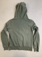 Fox Hoodie Mens M Green Pullover Sweatshirt Full Zip Front Pockets RN 97275