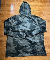 Reebok Hoodie Mens 3XL Green Camo Pullover Outdoor Pocket Big Logo Sweatshirt