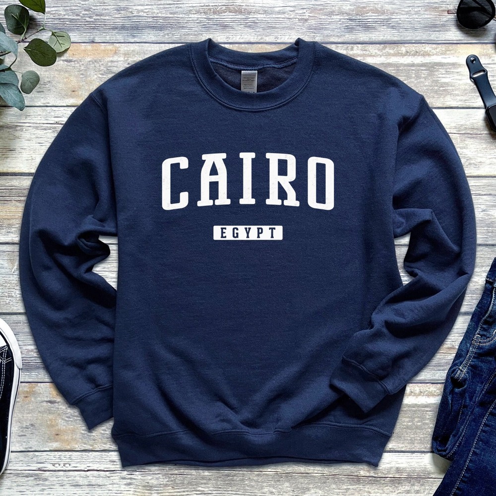 Cairo Sweatshirt | Cairo Egypt Crewneck Sweatshirt | Nile River, Egyptian Travel