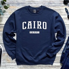 Cairo Sweatshirt | Cairo Egypt Crewneck Sweatshirt | Nile River, Egyptian Travel