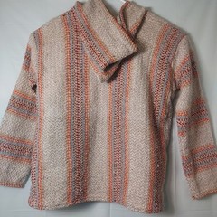 Earth Ragz mexican Hoodie baja joe Med Multicolor Boho Hippie Peasant Outdoors