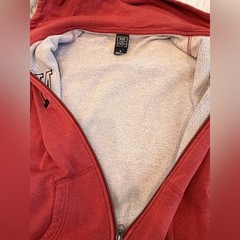 Nike Hoodie Full Zip Red Black Spellout Small S Unisex Mens Womens