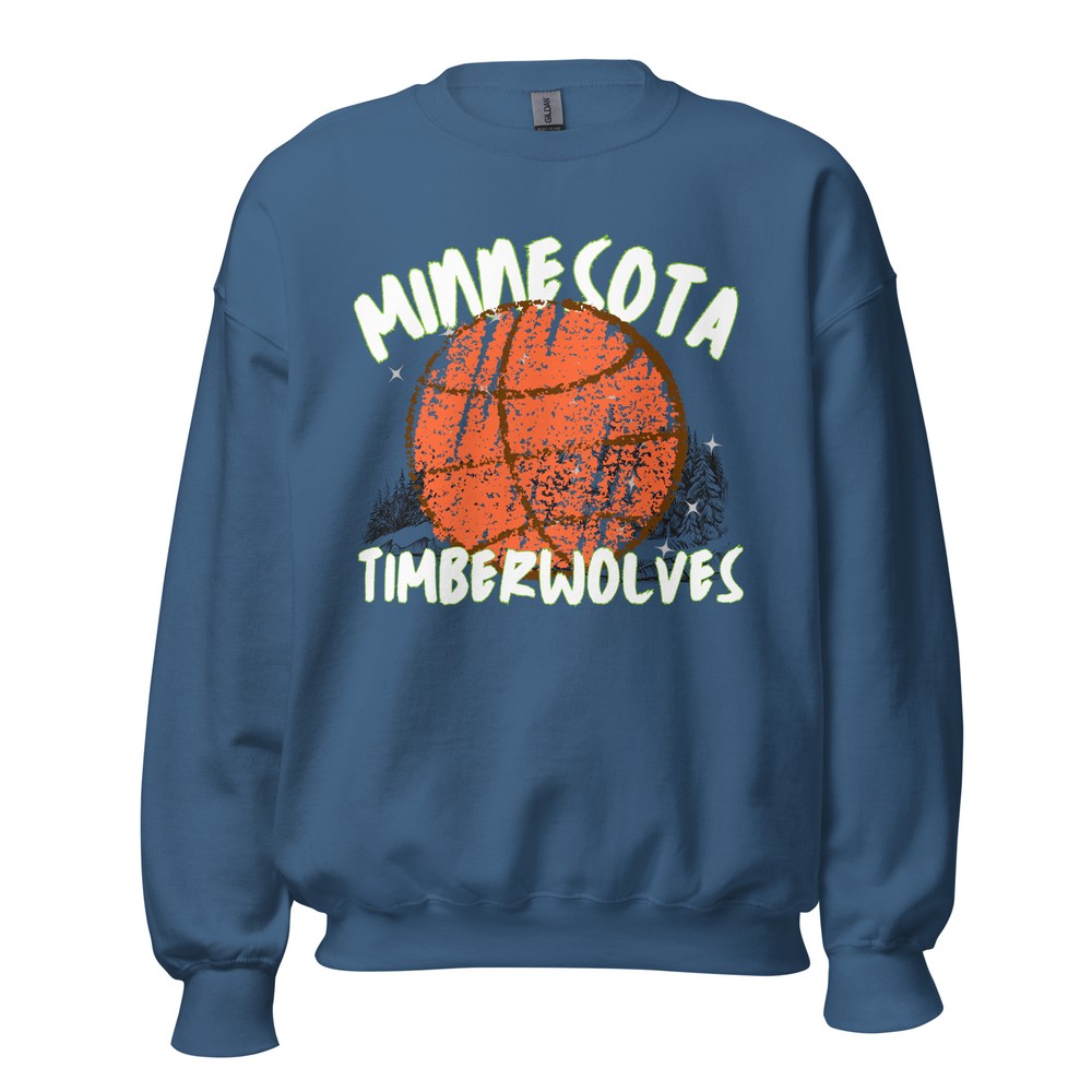 Minnesota Timberwolves Basketball Retro Unisex Sweatshirt S,M,L,XL,2X,3X