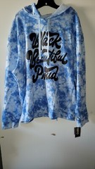TARGET NWT Blue Tie Dye Black Beautiful Proud Hoodie Black History Month XXL