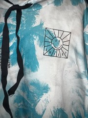Havaianas x Smiley Blue/White Tie-Dye Pullover Hoodie Pockets GG/XL
