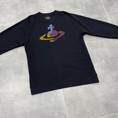 Vivienne Westwood Anglomania Big Logo Men Black Sweatshirt Size M