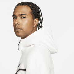 Nike Tech Fleece Windrunner Hoodie Phantom White Black CU4489-030 2XL-TALL 2XLT