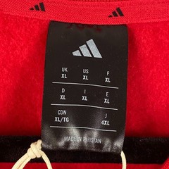 Adidas Essentials 3 Stripe Sweatshirt Size XL Red Crew Neck Pullover