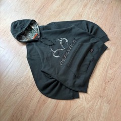 Realtree Camo Lined Hoodie Army Green Embroidered Logo Size L