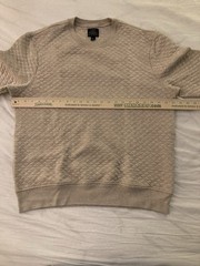 J.Crew Mercantile Quilted Crewneck Pullover Sweatshirt Oatmeal L Mens