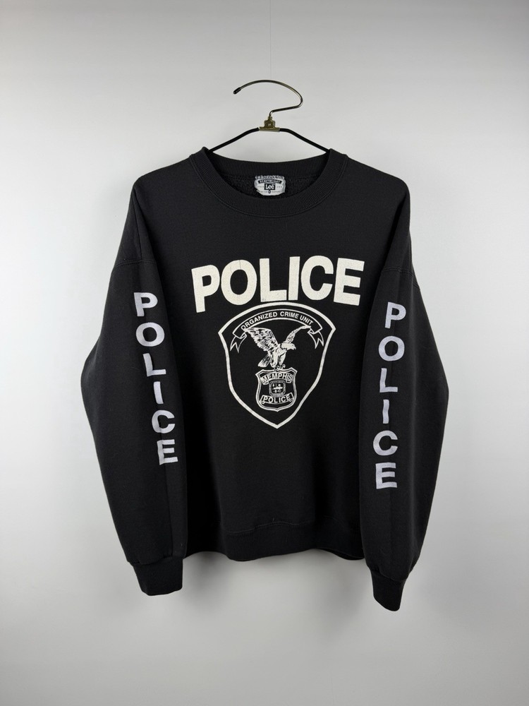 Vintage Memphis Police Department Organized Crime Unit Rare Sweatshirt XL 25×27