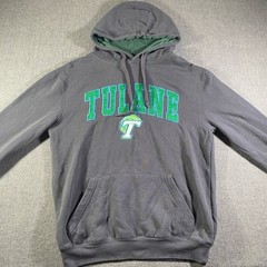 Tulane Green Wave Hoodie Stadium Athletics Gray Pullover Collegiate Mens Small