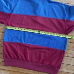 VTG 90s Rugby Collared Sweatshirt XL Pink/Blue Striped Preppy M Steeplechase
