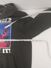 Deadpool “Well That’s A Dumb Idea” Mens XS Graphic Print Pullover Hoodie -Pocket
