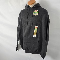 Hanes Hoodie Men’s XL Charcoal Eco Smart Drawstring Pullover Pockets NWT