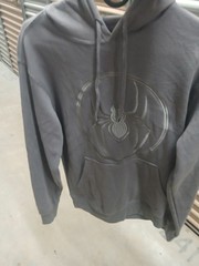 Marvel SpiderMan Hoodie Sweatshirt Gray Embroidered Logo NWT Men’s Size XS