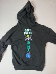 One Piece Men’s Neon Skull Graphic Hoodie Black Size S