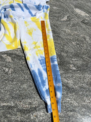 Unbranded 2000s Hip Hop Tie-Dye Hoodie Cotton Medium Yellow Blue