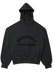 Fear of God Essentials Hoodie – Jet Black – Size XXS – Used
