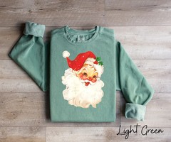 Santa Claus Christmas Sweatshirt Holiday Winter Apparel Gift Top