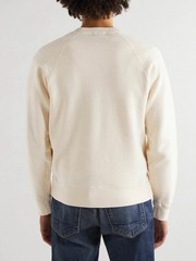 **Tom Ford Luxury Men’s Modal Sweatshirt – Beige White – Size 46 IT – New**