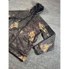 Mossy Oak Break-Up Eclipse Camo Full Zip Hoodie Mens Performance Jacket Black M