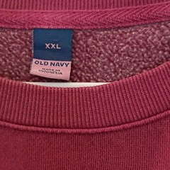 Old Navy Men’s Burgundy Solid Crew Neck Pullover Sweatshirt Long Sleeve 2XL 122
