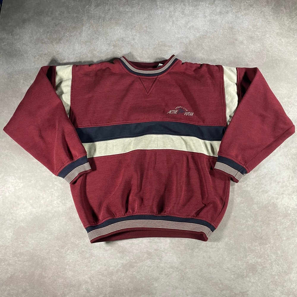 90’s Active Wear Color Block Atheltic Soft And Cozy Sweatshirt