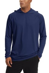 UPF50+ Men’s Sun Protection Hoodie Anti-UV Outdoor Fishing Performance T-Shirts