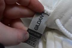 Gildan Heavy Blend Blank Pullover Plain White Hoodie Mens Large Bulk Lot Of 6
