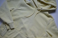 LEVI’S 90s Y2K BLANK PREMIUM COTTON YELLOW FADED DISTRESSED HOODIE SWEATSHIRT M