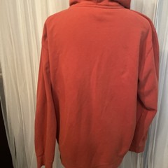 Burton Family Tree Hoodie Mens L Orange Sweatshirt Full Zip Front Snowboarder