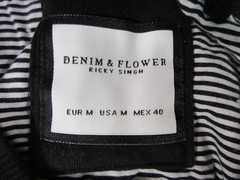 Denim & Flower Mens Pullover Round Neck Sweatshirt Long Sleeve Size M Multicolor