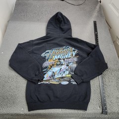 Hunnys Money Hoodie Teens Small Black Drag Racing Graphic Fleece Sweatshirt