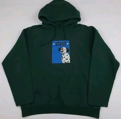 Stunt Dalmatian Dog Print Hoodie Sport Skate Green Multicolor 365 CUT SLEEVES