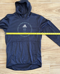 Adidas Team Issue Badge of Honor Sport Hoodie Pullover Gray Mens Size Small
