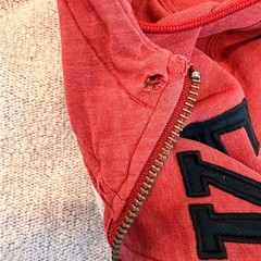 Nike Hoodie Full Zip Red Black Spellout Small S Unisex Mens Womens