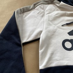 Adidas S Small Essentials Colorblock Fleece Hoodie White Legend Ink M CB HD Men