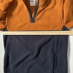 New Sonoma 1/4 Zip SuperSoft Artic Fleece Pullover Mens Small Navy/Copper