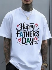 Men’s Retro Printed T-shirt Men Cotton T Shirt Loose Round Neck Short Sleeve♪